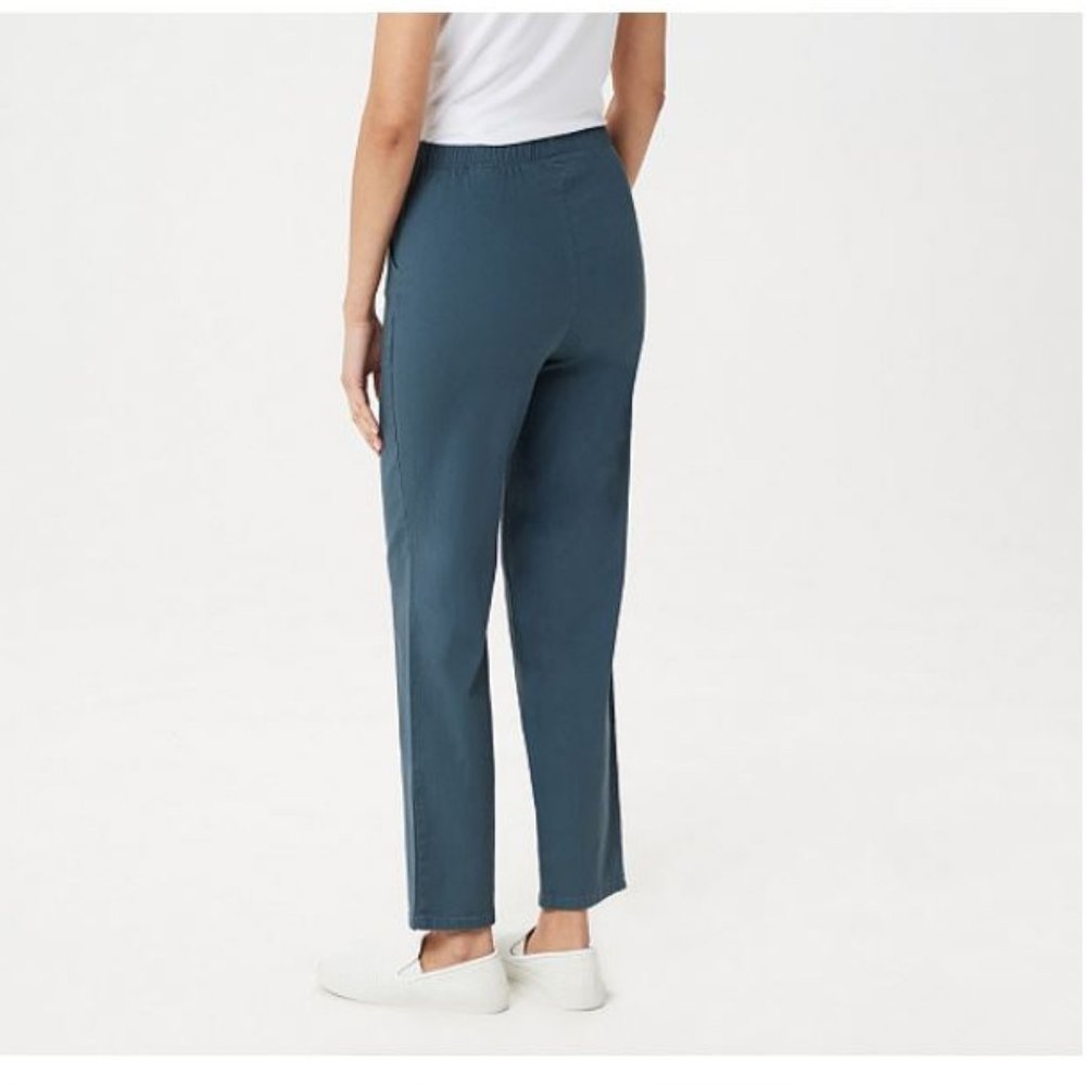Denim & Co Petite Original Stretch Pants with Side Pockets 12305 - Picture 2 of 2